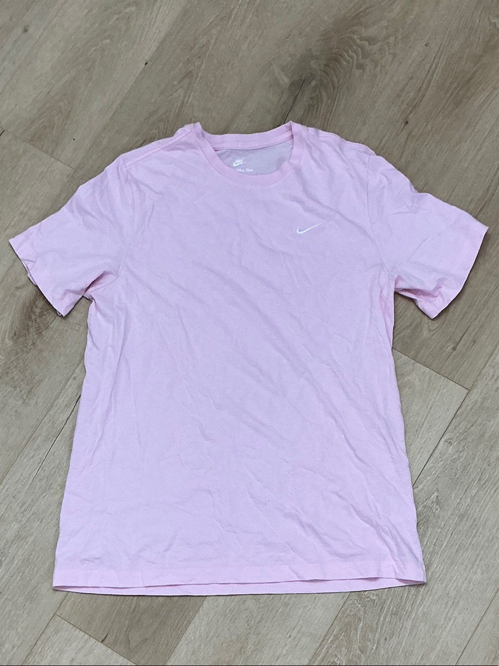 Nike Light Pink Short Sleeve Crew Tee with Swoosh